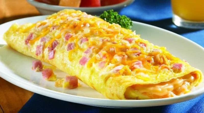 Ham and cheese omelet