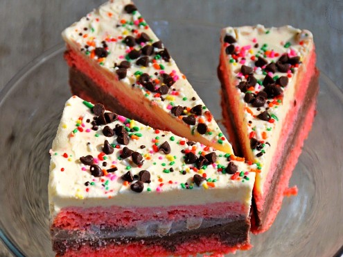 Homemade ice cream cake