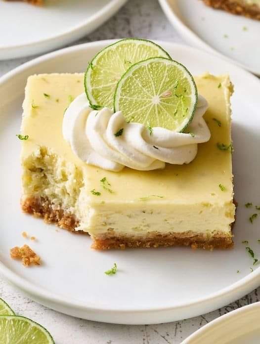 Key lime cheesecake bars!