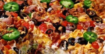 Layered taco salad