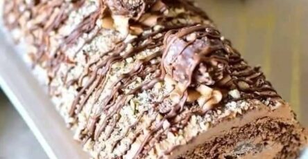 Nutella roll cake for christmas easy recipe