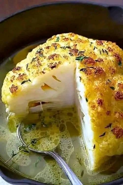 Whole roasted cauliflower