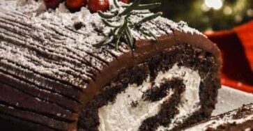 Yule log cake