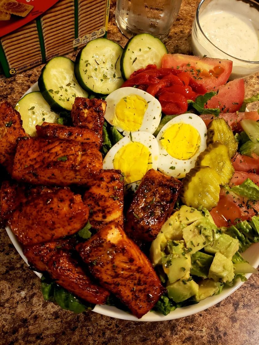 Blackened salamon