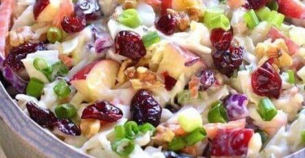 This is such a delicious fall twist on coleslaw