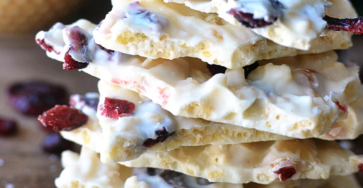 White chocolate cranberry bark