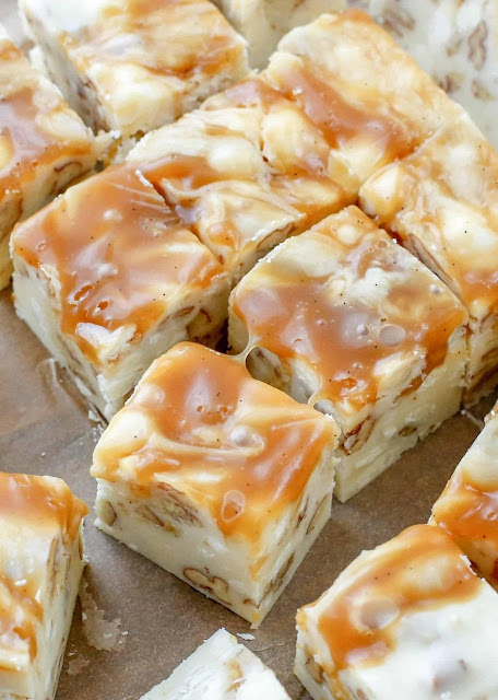 White chocolate caramel fudge