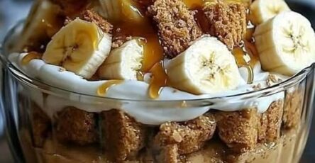 Best caramel biscoff banana pudding