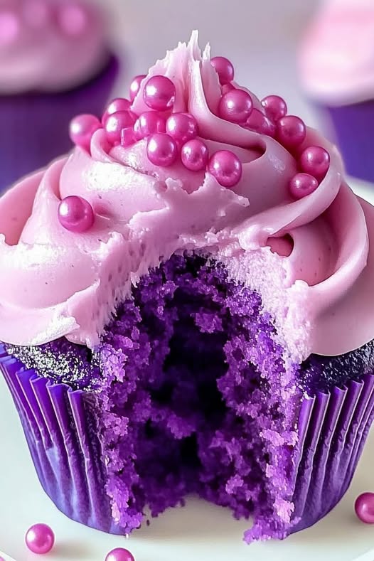Grape crush cupcakes